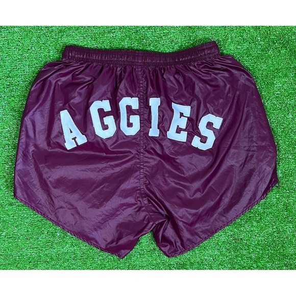 Vintage Texas A&M Running Shorts Small "AGGIES" Retro Athletic Shorts 4" Inseam - Picture 1 of 5